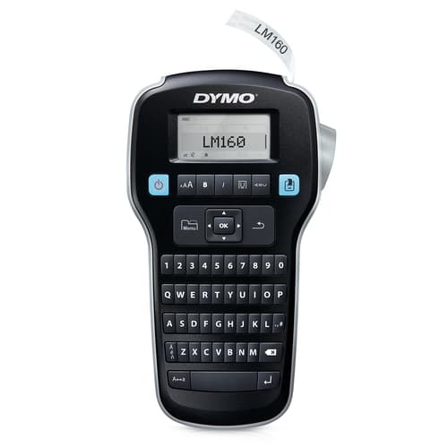 DYMO LabelManager 160 Label Maker | Handheld Label Printer with QWERTY Keyboard | Includes Black & White D1 Label Tape (12mm) | For Home & Office