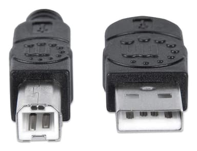 Manhattan USB-A to USB-B Cable, 5m, Male to Male, 480 Mbps (USB 2.0), Hi-Speed USB, Black, Lifetime Warranty, Equivalent to USB2HAB5M. view 6
