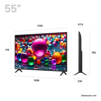 LG 55UA75006LA.AEK TV 139.7 cm (55") 4K Ultra HD Smart TV Wi-Fi Black view 2