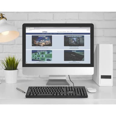 Manhattan Keyboard UK USB Wired, Standard Qwerty layout, Black, Full Size Keys, Cable 1.5m, USB-A connection, Plug and Play, Three Year Warranty, Retail Boxed view 2