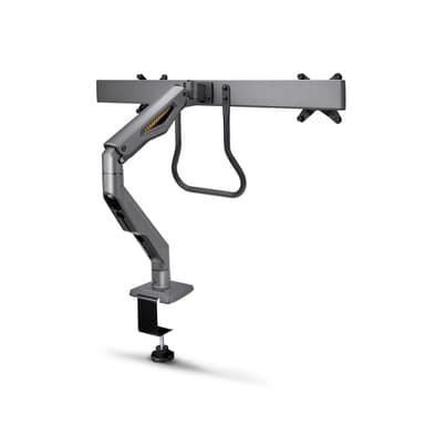 StarTech.com Desk Mount Dual Monitor Arm with Crossbar, Up To 27" Displays, VESA 75x75/100x100, Max 33lb/15kg, C-Clamp, Fully Articulating, Mechanical Spring, TAA view 2