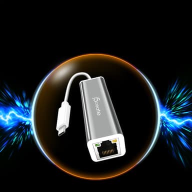 j5create JCE133G USB-C™ to Gigabit Ethernet Adapter, Grey and White view 6