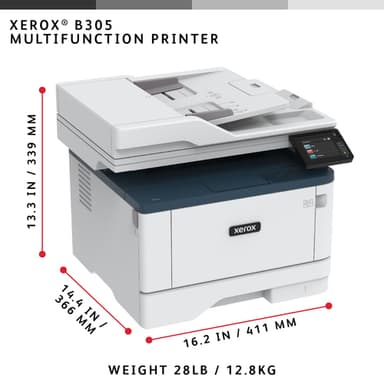 Xerox B305 A4 38ppm Wireless Duplex Copy/Print/Scan PS3 PCL5e/6 2 Trays 350 Sheets UK view 11