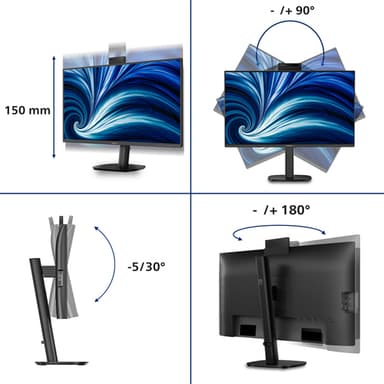 Philips 27B2N3500JH computer monitor 68.6 cm (27") 2560 x 1440 pixels Quad HD LCD Black view 3