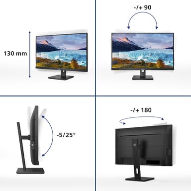 Philips S Line 273S1/00 computer monitor 68.6 cm (27") 1920 x 1080 pixels Full HD LCD Black view 3