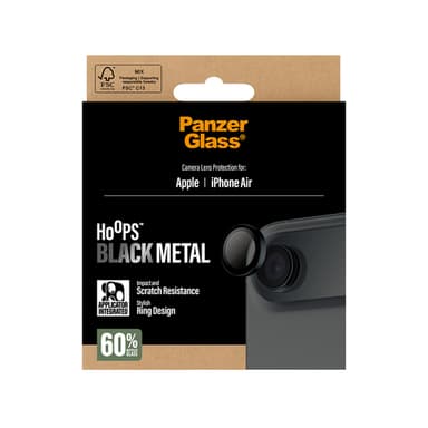 PanzerGlass ® Hoops® Camera Lens Protector Black iPhone Air Clear screen protector Apple 1 pc(s) view 3
