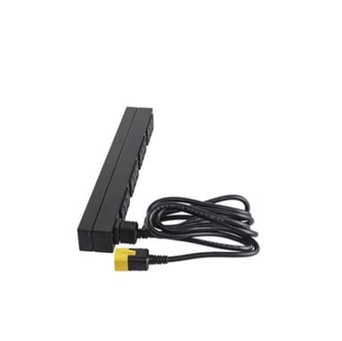 APC NetShelter Basic Rack PDU, 1U, 1PH, 3.7kW 230V 16A or 3.3kW 208V 16A, x12 C13 outlets, C20 cord view 25