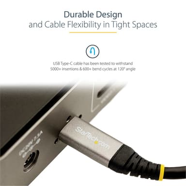 StarTech.com 1.6ft (50cm) USB-C Cable, USB 10Gbps, 100W (5A) Power Delivery, 8K 60Hz / 4K 144Hz DP Alt Mode, Thunderbolt Compatible view 10