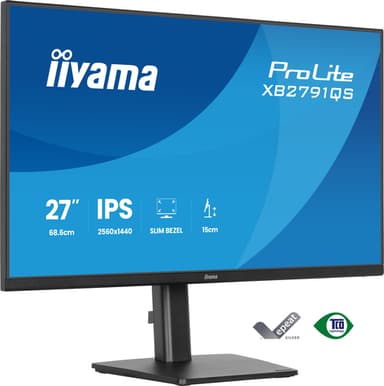 iiyama ProLite XB2791QS-B1 computer monitor 68.6 cm (27") 2560 x 1440 pixels Quad HD LED Black view 1