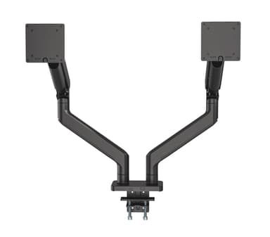 Manhattan Dual Desk Mount for TV & Monitors (Full Motion Spring), For screens 13" to 45", Clamp or Grommet Assembly, VESA compatibility: 75x75 and 100x100mm - check the dimensions of the four mounting holes on back of screen to ensure it fits, Max 20kg (each) view 3