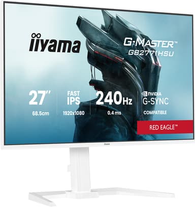 iiyama G-MASTER GB2771HSU-W1 computer monitor 68.6 cm (27") 1920 x 1080 pixels Full HD LCD White view 1