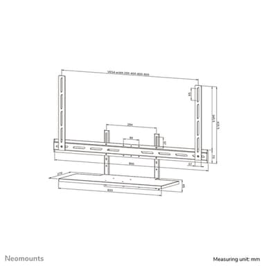 Neomounts AV40-500BL Keyboard shelf kit 43-110" - VESA - max 2,5 kg - universal view 19