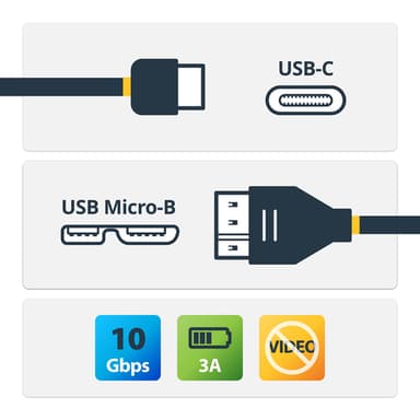 StarTech.com USB-C to Micro-B Cable - M/M - 0.5 m - USB 3.1 (10Gbps) view 2