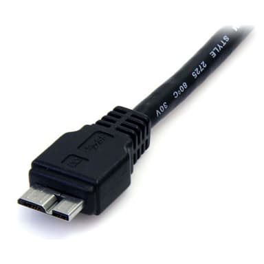 StarTech.com 0.5m (1.5ft) Black SuperSpeed USB 3.0 (5Gbps) Cable A to Micro B - M/M view 2