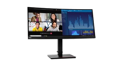 Lenovo ThinkVision P34w-20 computer monitor 86.7 cm (34.1") 3440 x 1440 pixels Wide Quad HD LED Black view 3