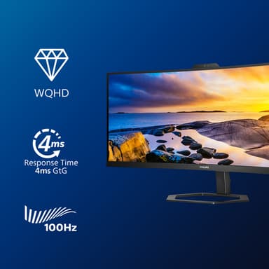 Philips 5000 series 34E1C5600HE/00 computer monitor 86.4 cm (34") 3440 x 1440 pixels 4K Ultra HD LED Black view 5