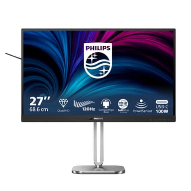 Philips 27B2U4601/00 computer monitor 68.6 cm (27") 2560 x 1440 pixels Quad HD LCD Grey view 1