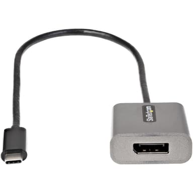StarTech.com USB C to DisplayPort Adapter - 8K/4K 60Hz USB-C to DisplayPort 1.4 Adapter Dongle - USB Type-C to DP Monitor Video Converter - Works w/Thunderbolt 3 - w/12" Long Attached Cable view 2