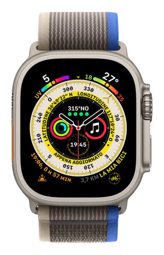 Apple Watch Ultra OLED 49 mm Digital 410 x 502 pixels Touchscreen 4G Titanium Wi-Fi GPS (satellite)