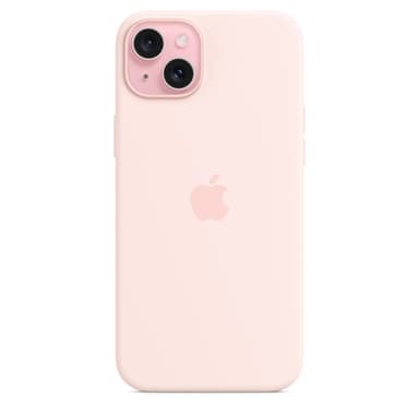 Apple iPhone 15 Plus Silicone Case with MagSafe - Light Pink view 2