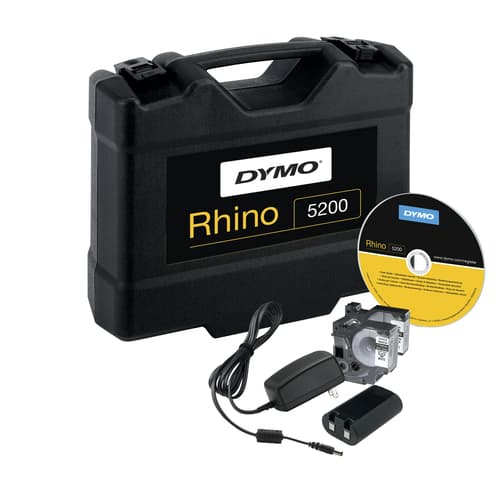 DYMO RHINO 5200 Industrial Label Maker | Labelling Machine Kit Case | Time-Saving Hot KeysPrints FastDurable Label Maker For Job Sites and Heavy-Duty Labelling Jobs | UK Plug