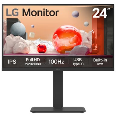 LG 24BA650-B computer monitor 60.5 cm (23.8") 1920 x 1080 pixels Full HD LED Black view 1