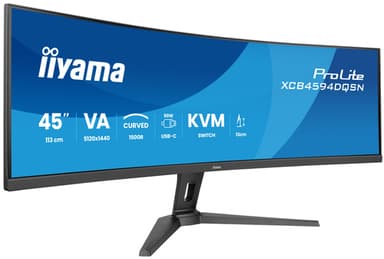 iiyama G-MASTER 45"LCD Curved Bus. UWQHD computer monitor 113 cm (44.5") 5120 x 1440 pixels Dual QHD LED Black view 1