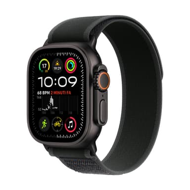 Apple Watch Ultra 2 GPS + Cellular 49mm Black Titanium Case with Black Trail Loop - M/L view 1