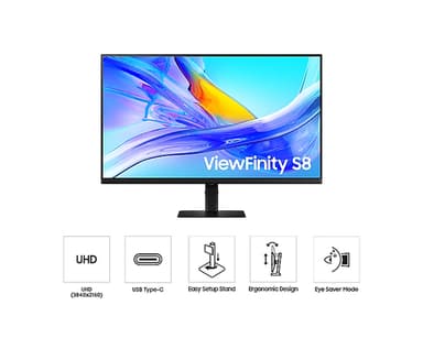 Samsung LS27D800UAU computer monitor 68.6 cm (27") 3840 x 2160 pixels 4K Ultra HD Black view 4