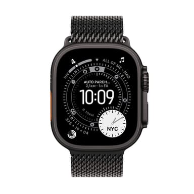 Apple Watch Ultra 3 GPS + Cellular 49mm Black Titanium Case with Black Titanium Milanese Loop - Medium view 2
