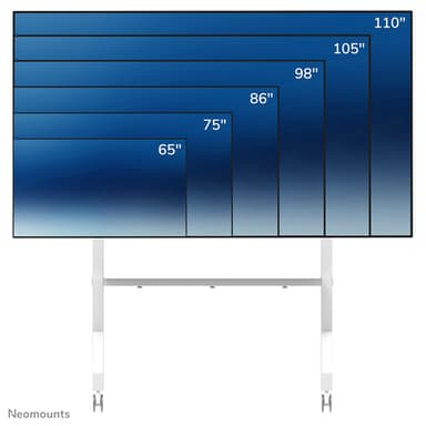 Neomounts FL50-575WH1 TV trolley 65-115" - fast installation - TÜV view 3