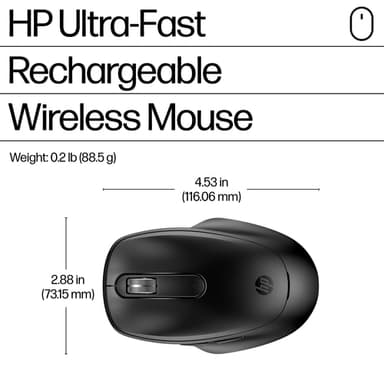 HP 515 Ultra-Fast Rechargeable Wireless Mouse view 3