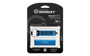 Kingston Technology IronKey 16GB USB-C Keypad 200C, FIPS 140-3 Lvl 3 AES-256 view 4