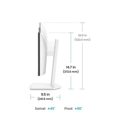 BenQ GW2490TC computer monitor 61 cm (24") 1920 x 1080 pixels Full HD LED Black, White view 6