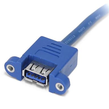 StarTech.com 2 Port Panel Mount USB 3.0 (5Gbps) Cable - USB A to Motherboard Header Cable F/F view 3