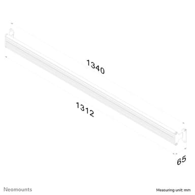Neomounts FPMA-WTB100 Toolbar wall rail 10-24" view 3