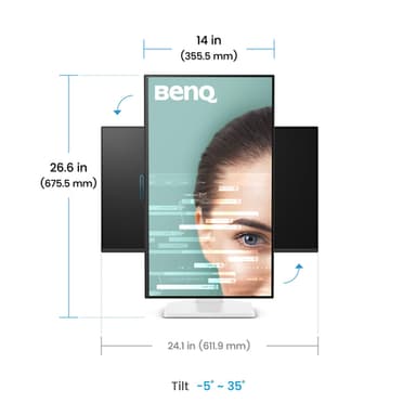 BenQ 27” 1080p FHD Eye-Care Home Office Monitor — 9H.LNSLA.TBE view 5