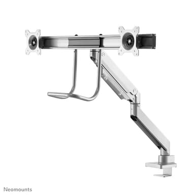 Neomounts NM-D775DXSILVER Monitor arm 10-32" - gas spring - Topfix - 180°-stop view 4