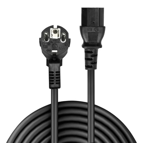 Lindy 2m Schuko angled to C13 Mains Cable