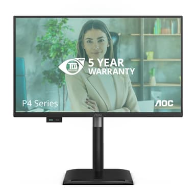 AOC 24P4U computer monitor 60.5 cm (23.8") 1920 x 1080 pixels Full HD Black view 1
