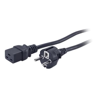 APC AP9875 power cable Black 2.5 m C19 coupler CEE7/7 view 3