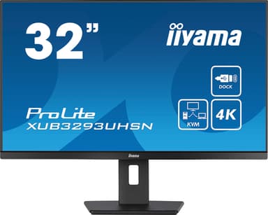 iiyama ProLite XUB3293UHSN-B5 computer monitor 80 cm (31.5") 3840 x 2160 pixels 4K Ultra HD LCD Black view 2