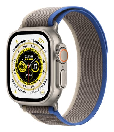 Apple Watch Ultra OLED 49 mm Digital 410 x 502 pixels Touchscreen 4G Titanium Wi-Fi GPS (satellite) view 1
