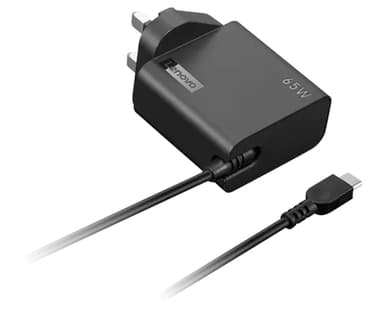 Lenovo 65W USB-C Wall Adapter UK power adapter/inverter Indoor Black view 1