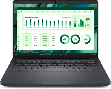 DELL Pro Max 14 MC14250 Intel Core Ultra 7 265H Mobile workstation 35.6 cm (14") Full HD+ 32 GB LPDDR5x-SDRAM 1 TB SSD NVIDIA RTX PRO 500 Blackwell Wi-Fi 7 (802.11be) Windows 11 Pro Black UK English view 1