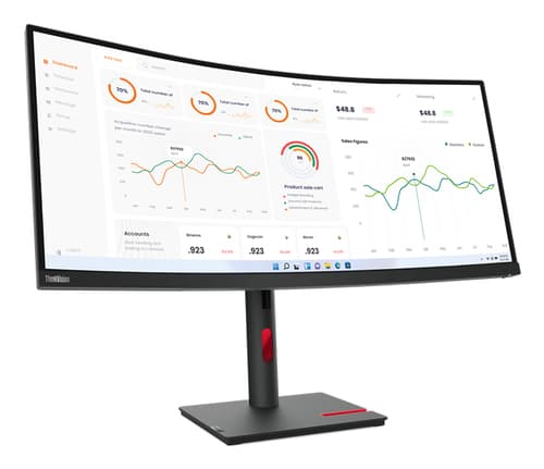 Lenovo ThinkVision T34w-30 86.4 cm (34") 3440 x 1440 pixels Wide Quad HD LED