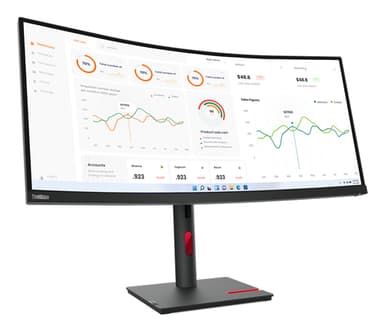Lenovo ThinkVision T34w-30 86.4 cm (34") 3440 x 1440 pixels Wide Quad HD LED view 2