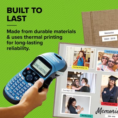 DYMO LetraTag LT-100H Handheld Label Maker | ABC Keyboard Label Printer with Easy-to-Use13 Character LCD Screen | for Home or Office | Blue view 10