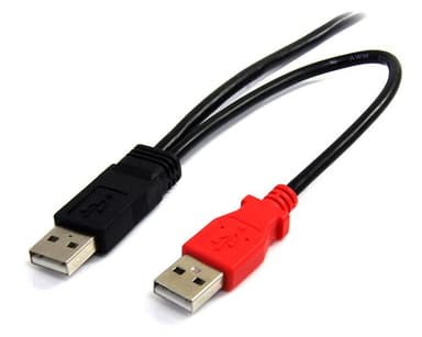 StarTech.com 6 ft USB Y Cable for External Hard Drive - USB A to mini B view 2