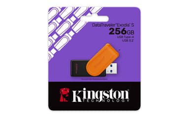 Kingston Technology DataTraveler 256GB Portable USB 3.2 Gen 1 Exodia S (Black/Orange) view 3